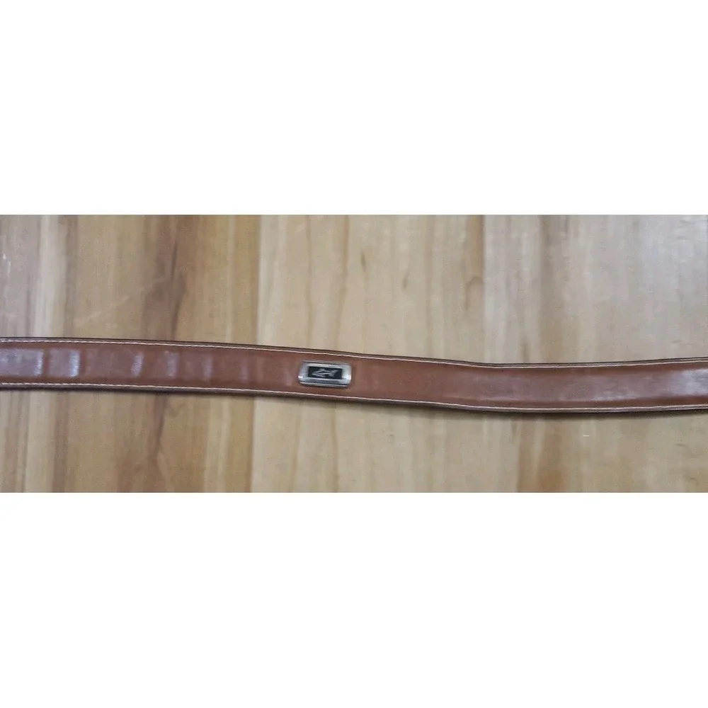 Vintage Greg Noman Brown Leather BELT Golf Shark Logo Conchos Men Size 40‎